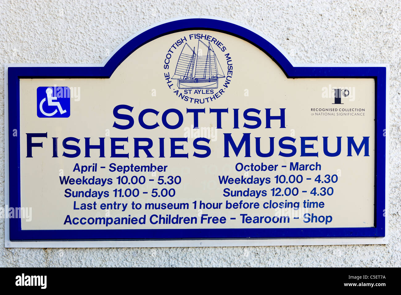 Inscrivez-vous pour le Scottish Fisheries Museum, Anstruther, East Neuk, Fife, Scotland, UK Banque D'Images