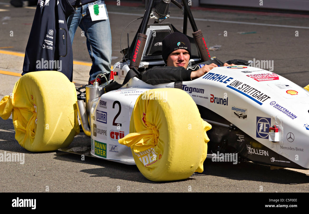 Formula Student Racing Motorsport Silverstone 2011 Équipe gagnante Stuttgart Banque D'Images