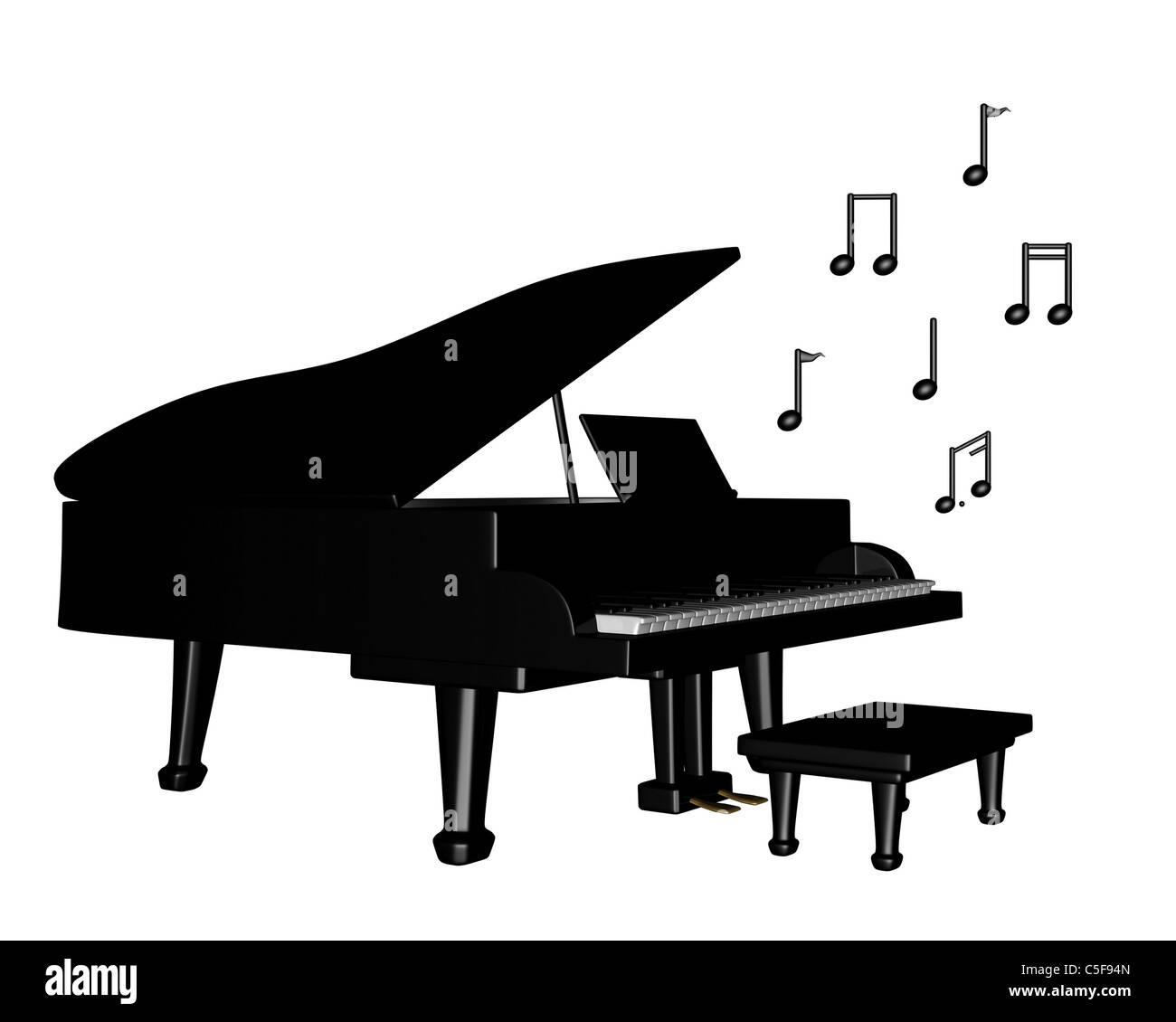 Les notes de musique avec Piano Photo Stock - Alamy