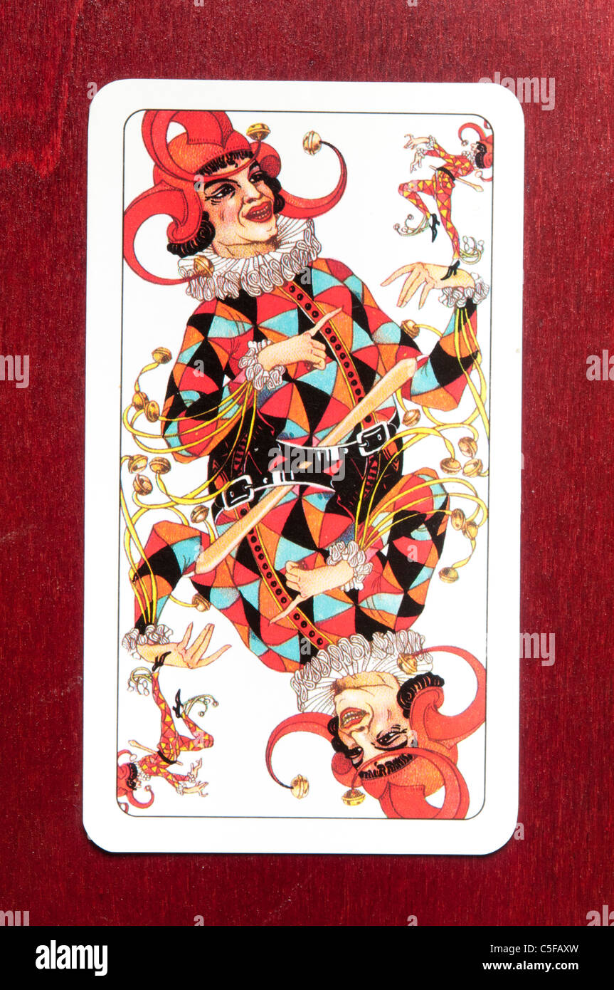 une carte joker Banque D'Images