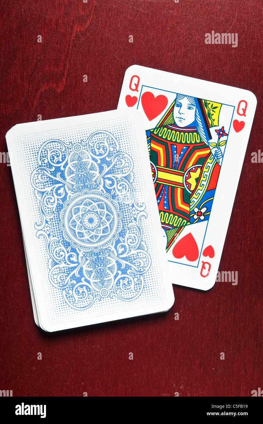 La reine de cœur carte à jouer Banque D'Images