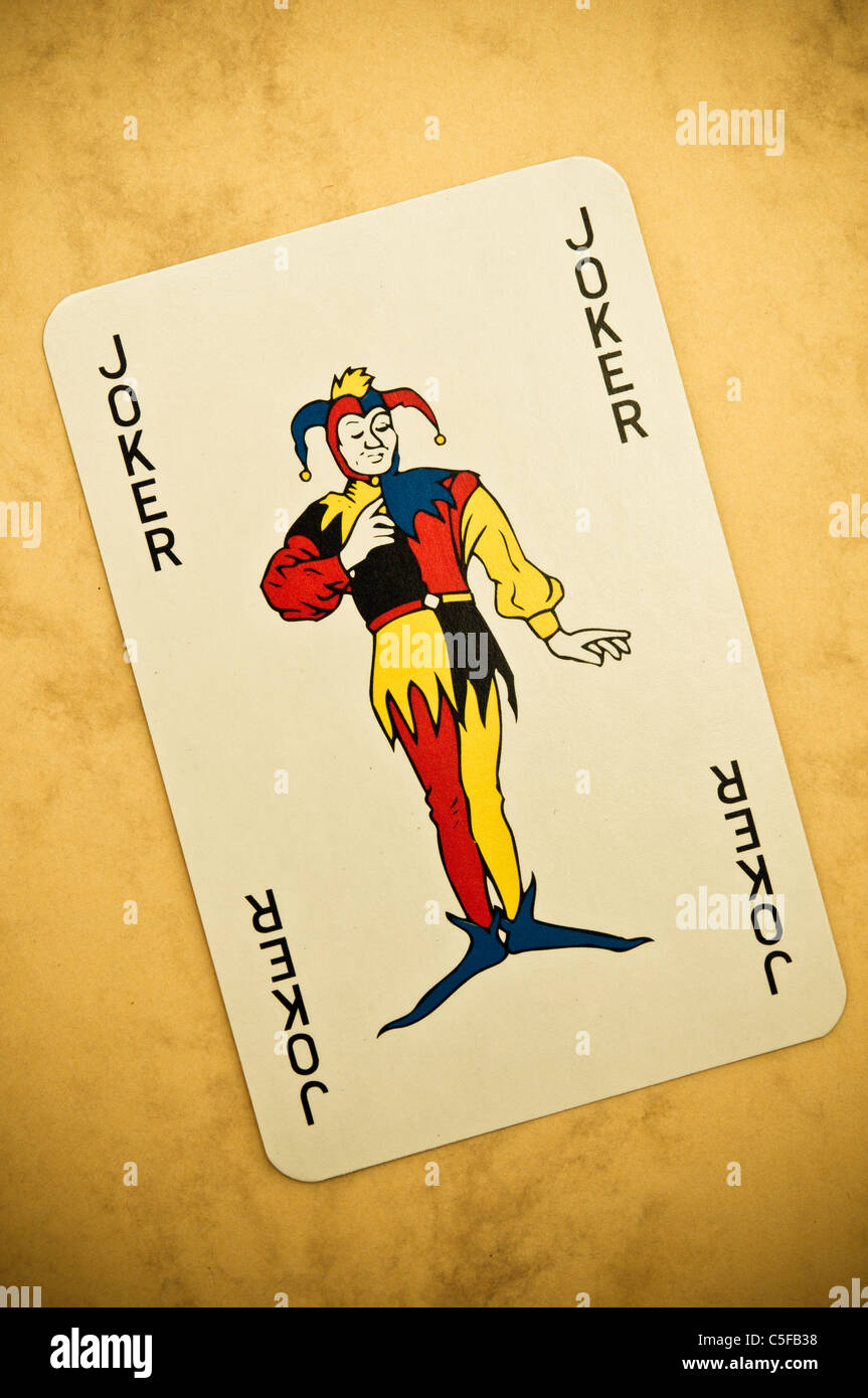 une carte joker Banque D'Images
