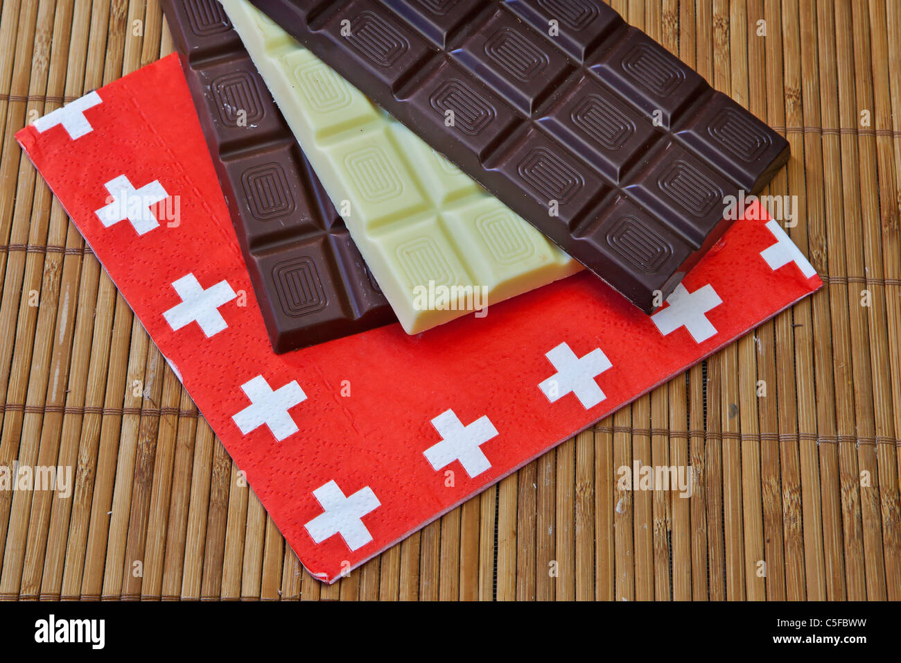 https://c8.alamy.com/compfr/c5fbww/trois-panneaux-chocolat-suisse-sur-un-set-de-table-avec-une-serviette-avec-drapeau-suisse-c5fbww.jpg