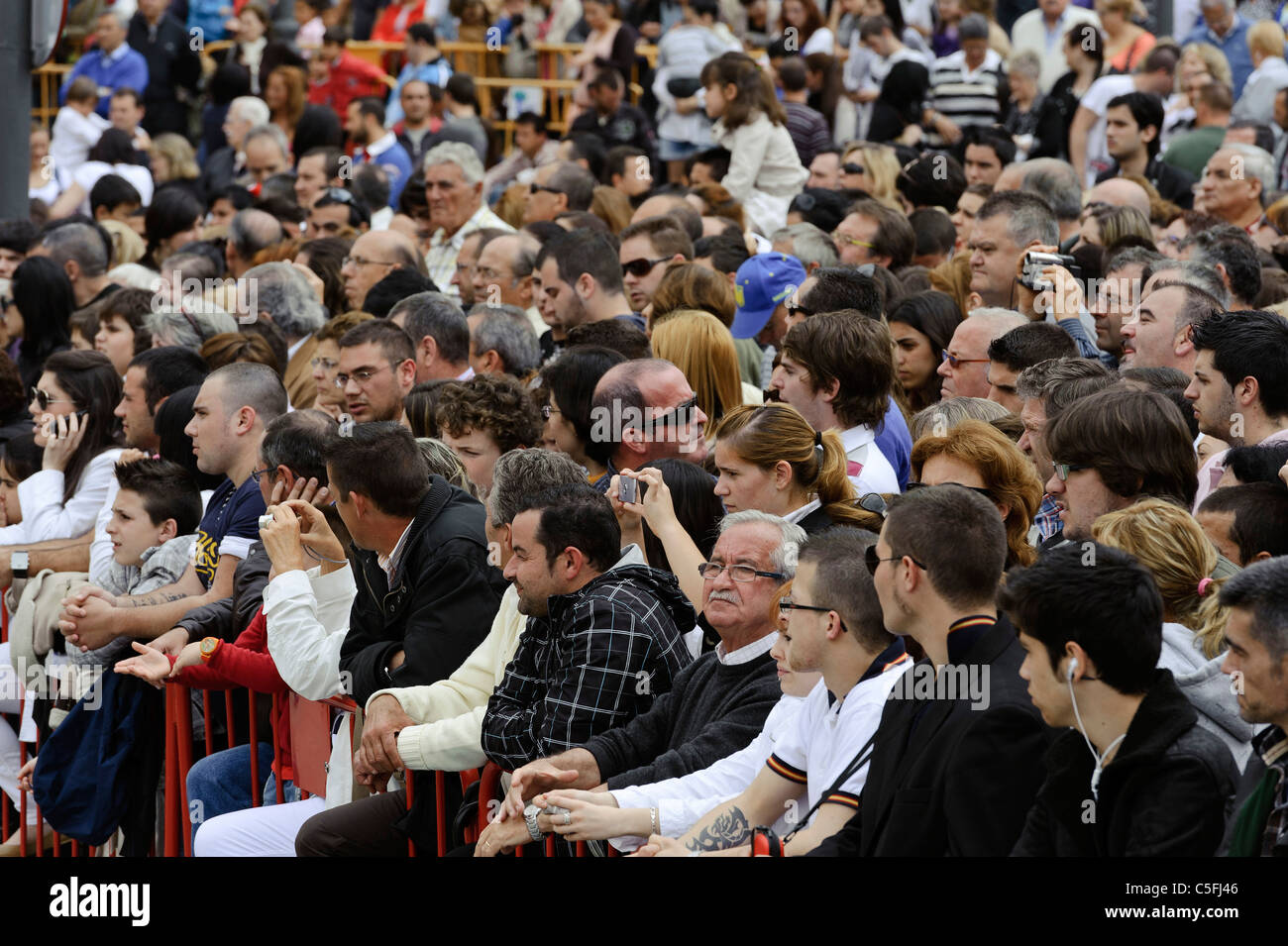 Procession à la Semana Santa (semaine sainte) à Malaga, Andalousie, Espagne Banque D'Images