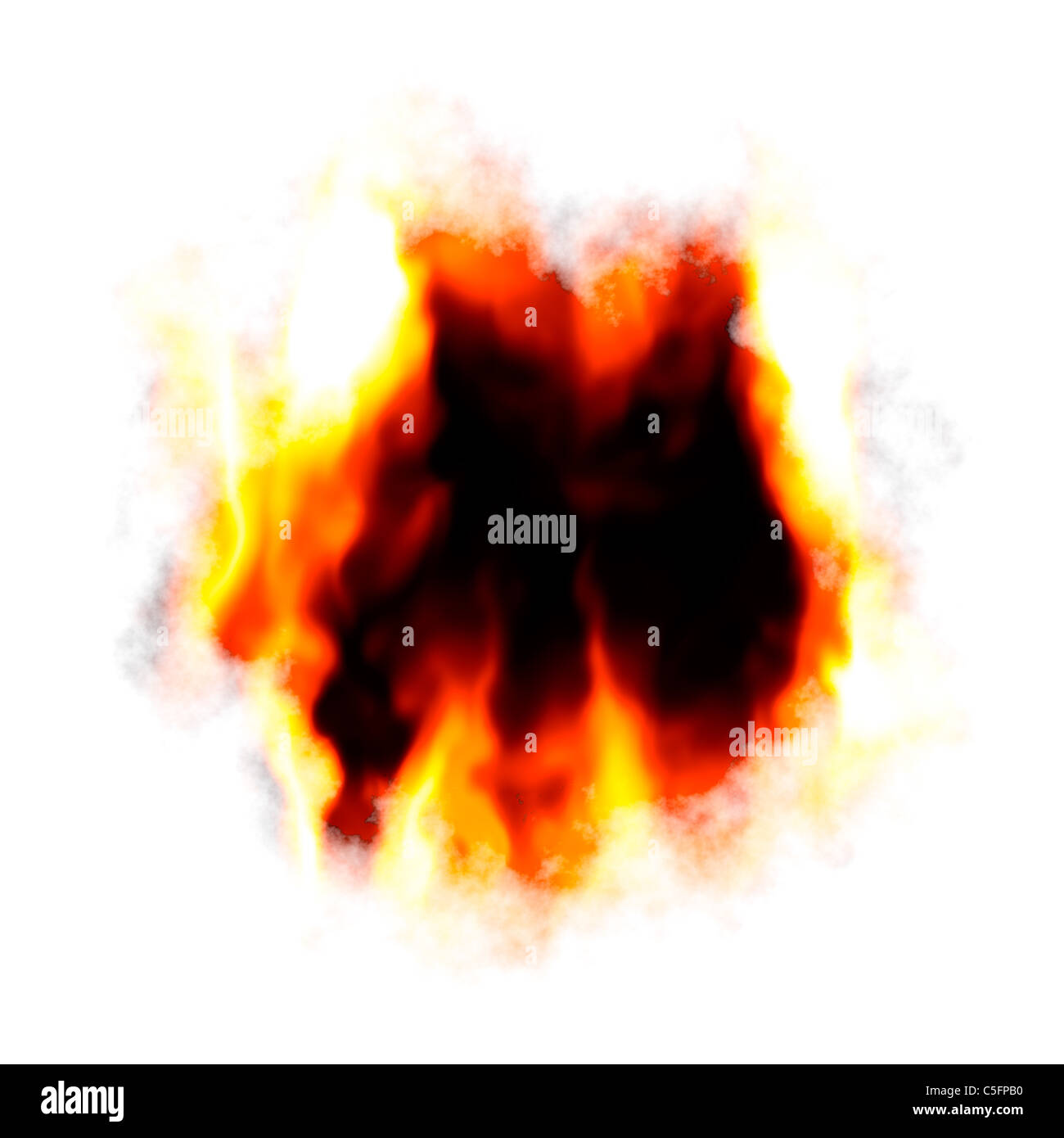 Un arrière-plan avec un trou brûlé dans le centre. Beaucoup de copyspace pour votre texte. Banque D'Images