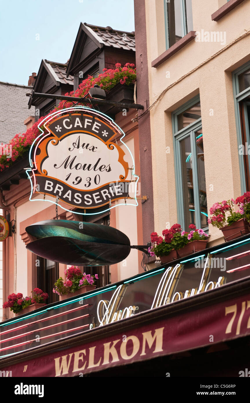 Brasserie Restaurant de fruits de mer Lille France Banque D'Images