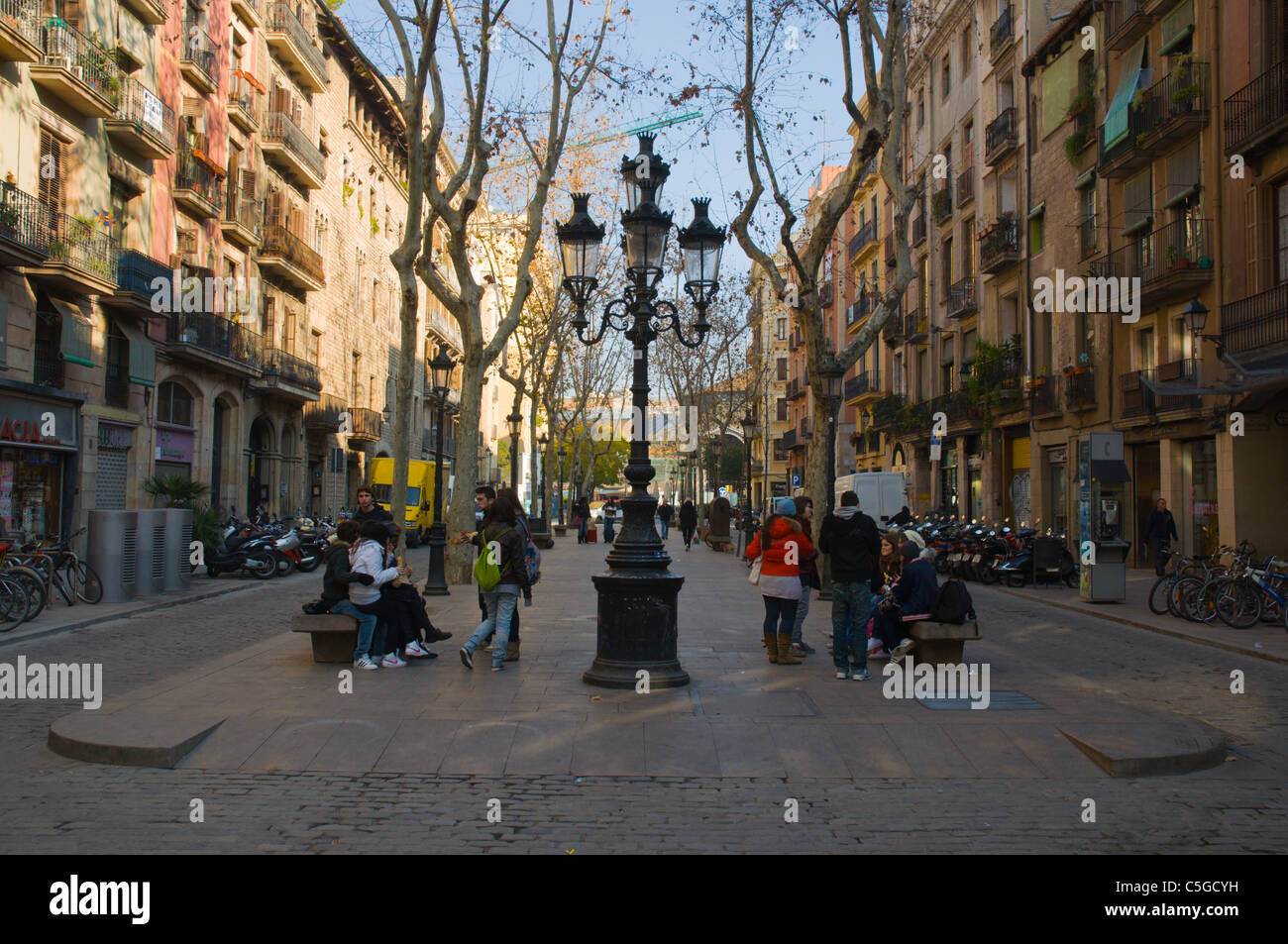 Passeig del Born el Born, le quartier vieille ville de Barcelone Catalogne Espagne Europe Banque D'Images