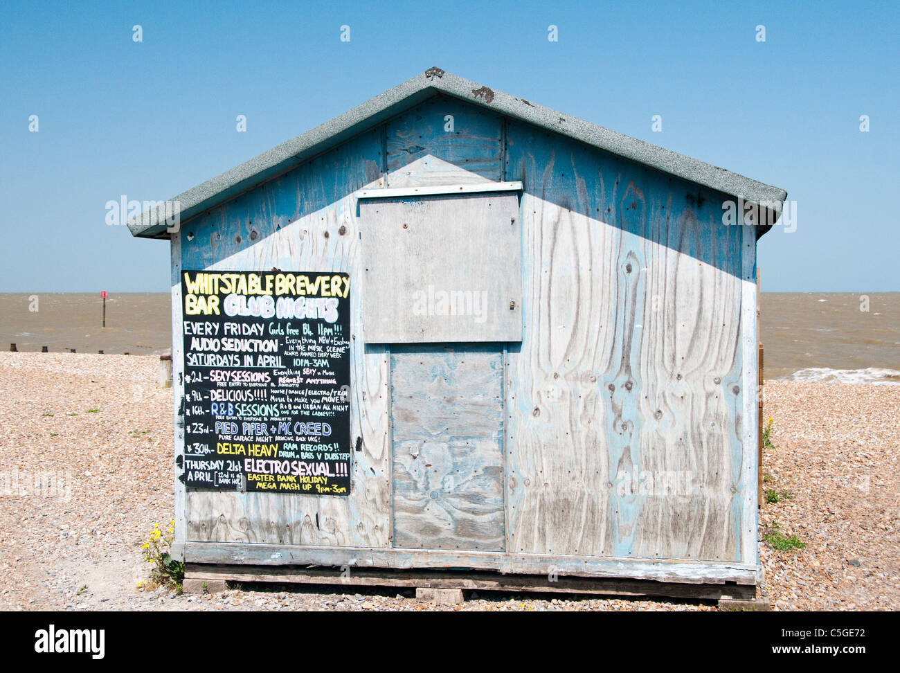 Beach Hut à Whitstable, Kent, UK Banque D'Images