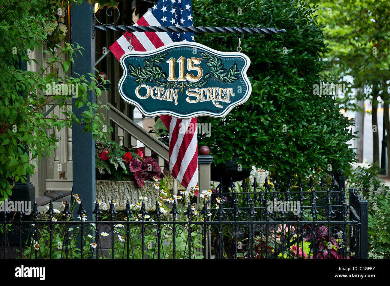 Victorian House and gardens, cape may, NJ, USA Banque D'Images