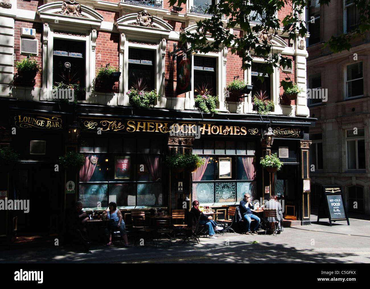 Le Sherlock Holmes, pub et restaurant, London, UK Banque D'Images