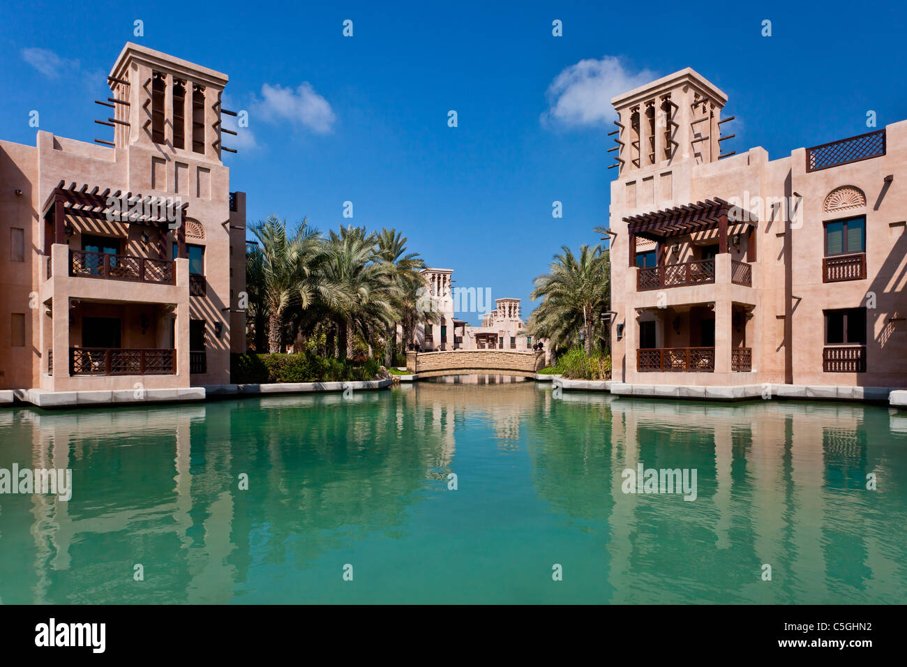 Le Dar Al Masyaf Hotel à Madinat Jumeirah à Dubai, UAE. Banque D'Images