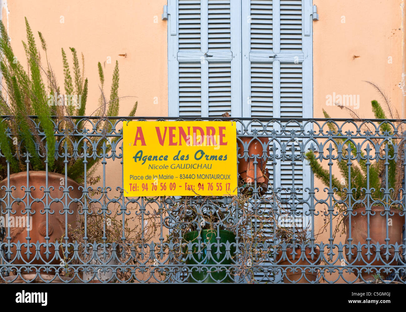 A vendre maison à signer, Seillans, Provence, France Banque D'Images