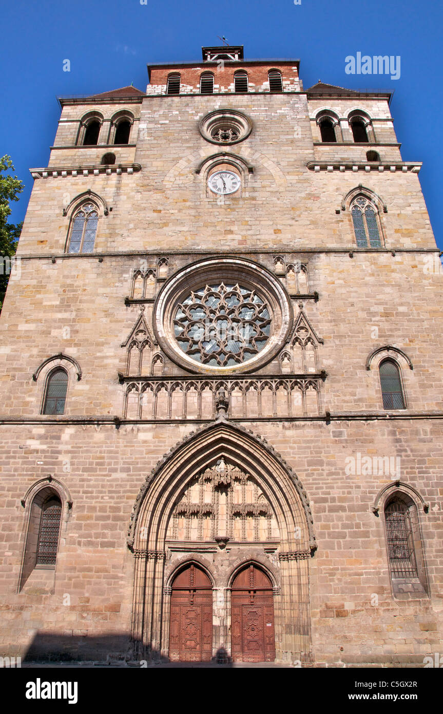 Façade de la Cathédrale Saint Etienne France Cahors Banque D'Images