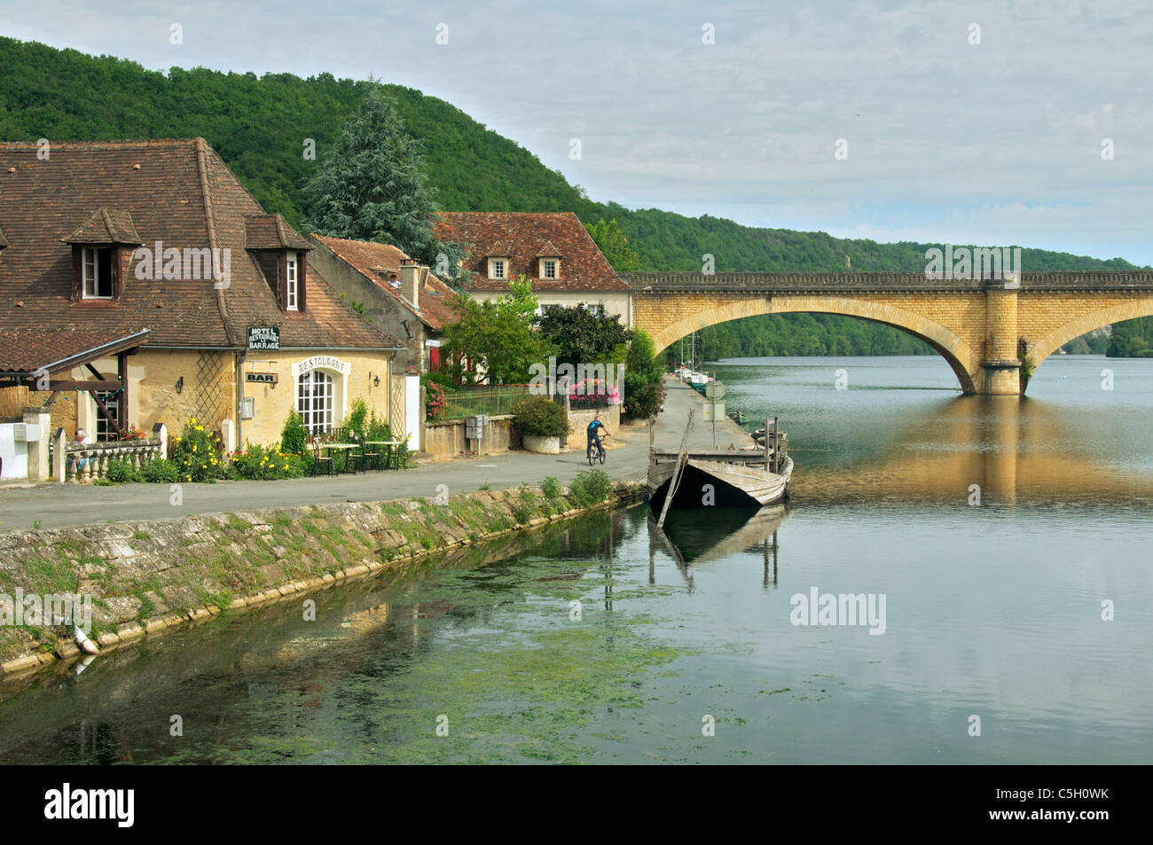 Village de Mauzac sur Dordogne Aquitaine France Banque D'Images