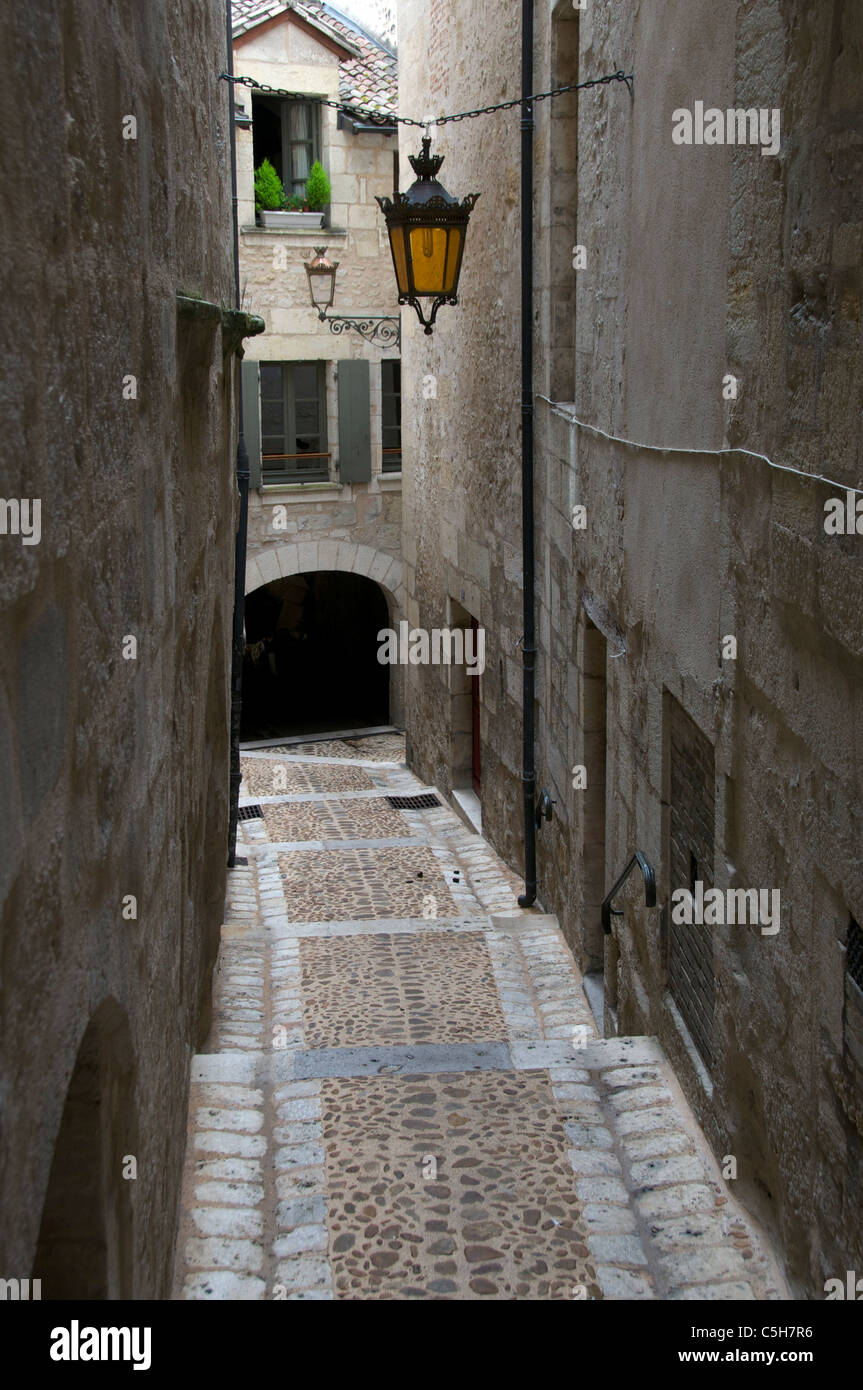 En étroite ruelle vieux Périgueux Aquitaine France Banque D'Images