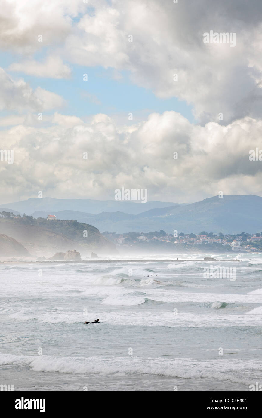 La Côte des Basques, Biarritz, Aquitaine, France Banque D'Images