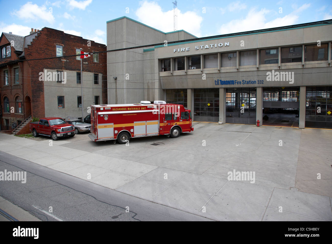 Unité de matières dangereuses à l'extérieur de Toronto fire station 332 toronto ontario canada Banque D'Images