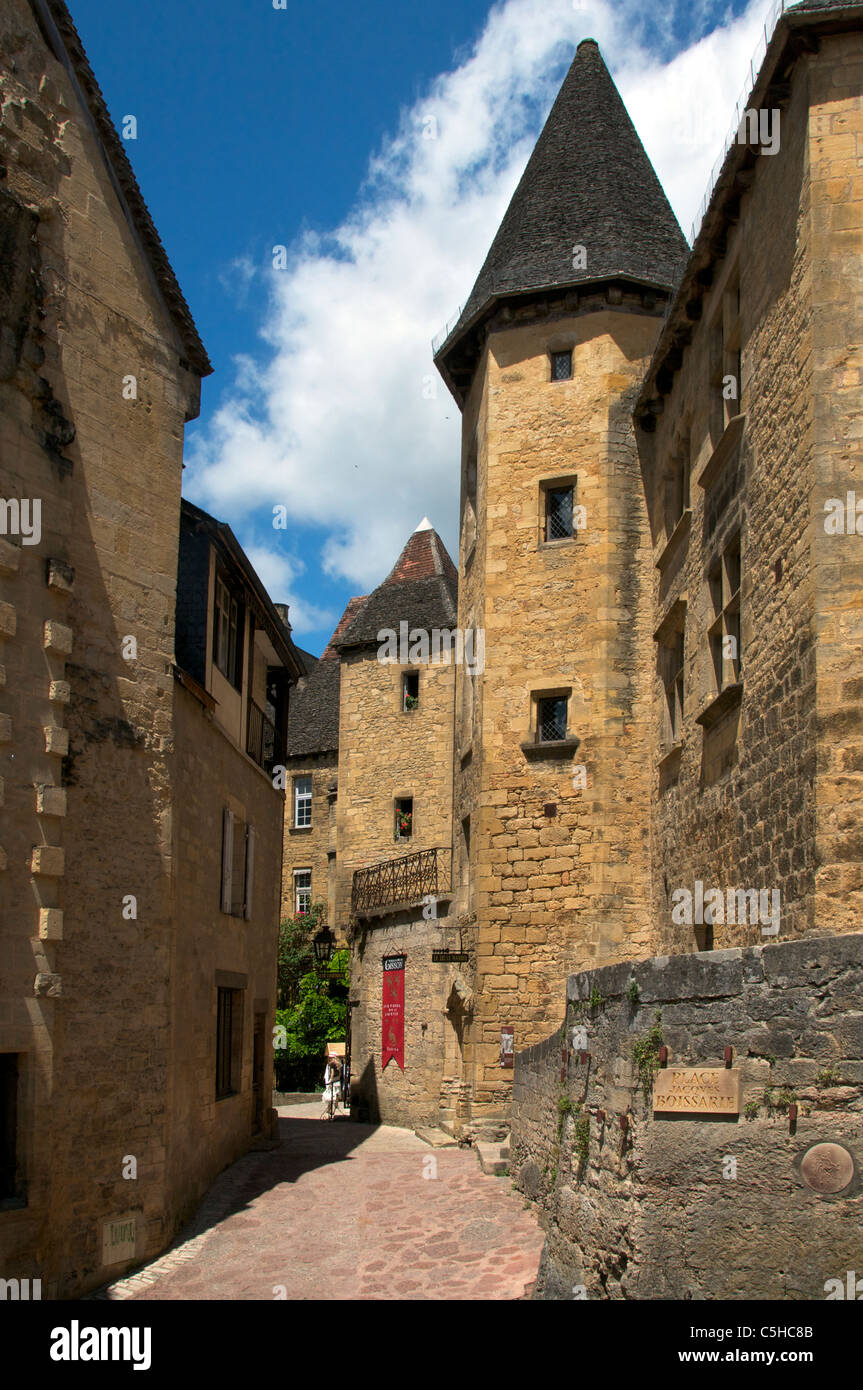 Place Jacques Boissarie Sarlat-la-Canéda Périgord France Banque D'Images