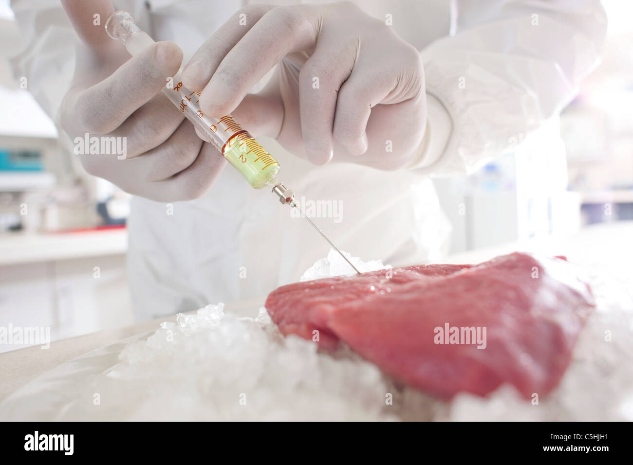 Viande génétiquement modifiée Banque D'Images