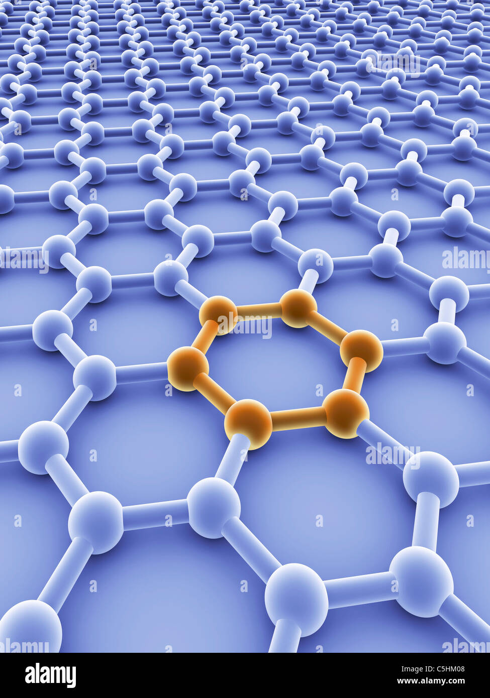 Feuille de graphène Banque D'Images