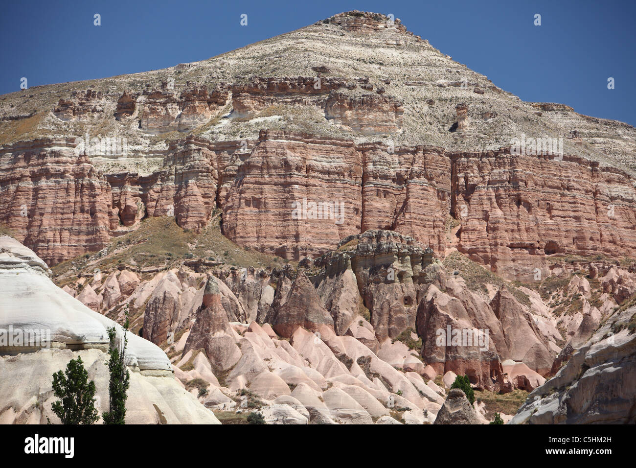 La Turquie, la Cappadoce, Kapadokya, Goreme, formations à la montagne Rose / Rouge Valley Banque D'Images