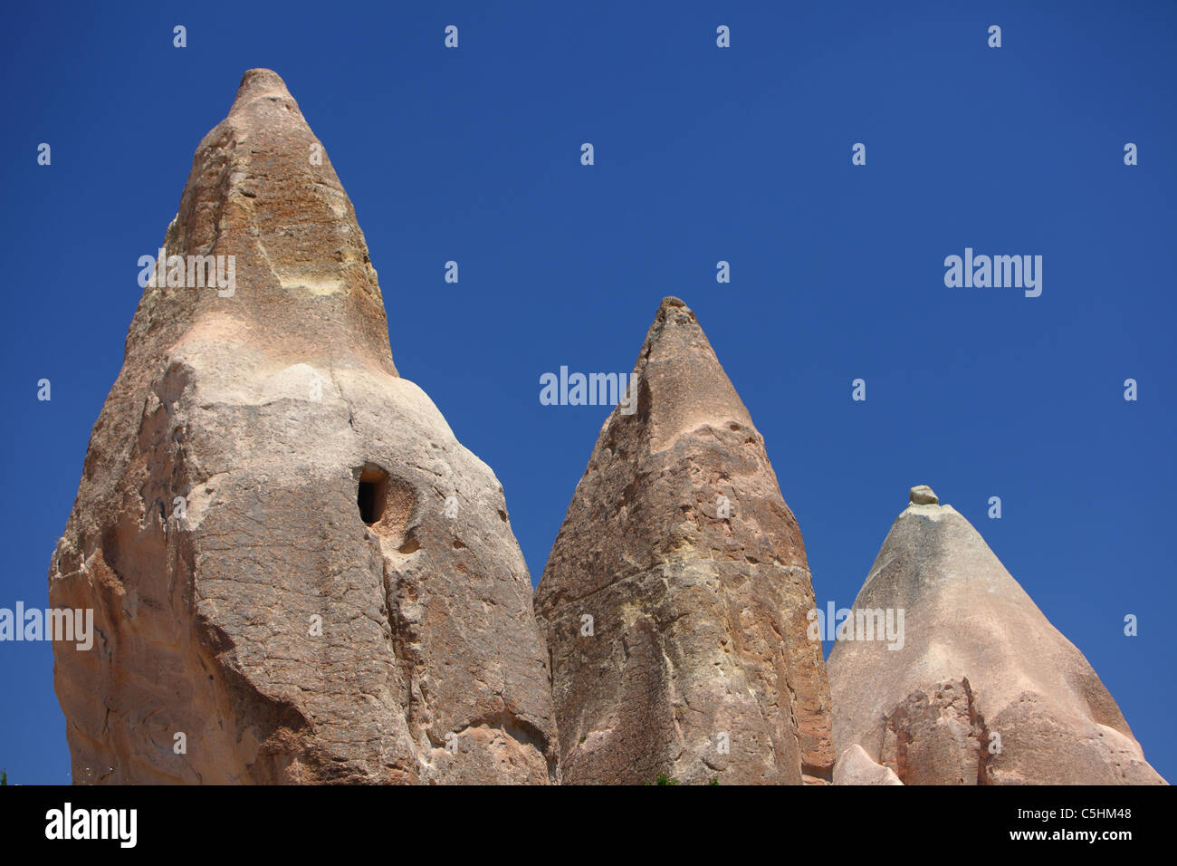 La Turquie, la Cappadoce, Kapadokya, Goreme, formations à la montagne Rose / Rouge Valley Banque D'Images