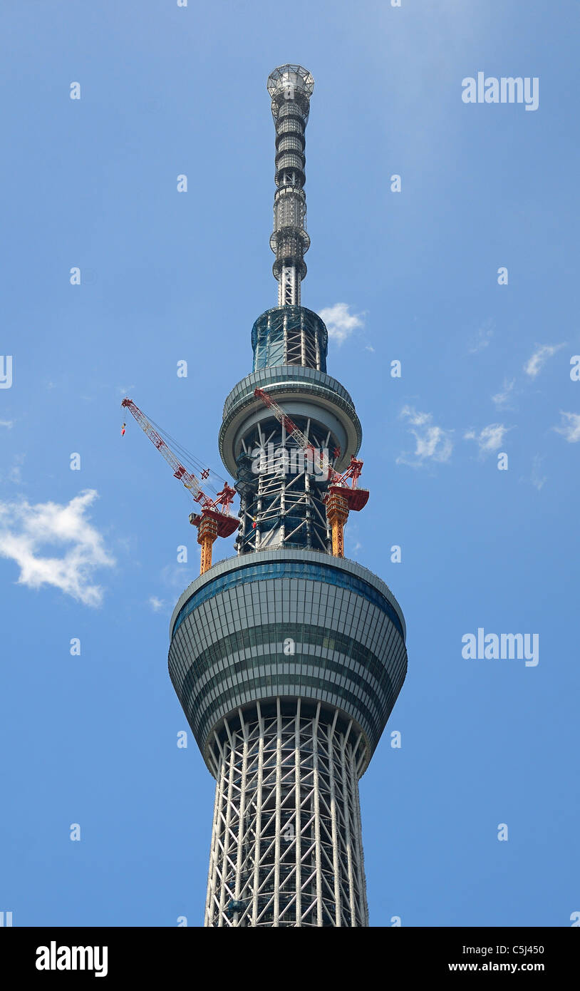 Tokyo Sky Tree en construction à Tokyo, Japon. Banque D'Images