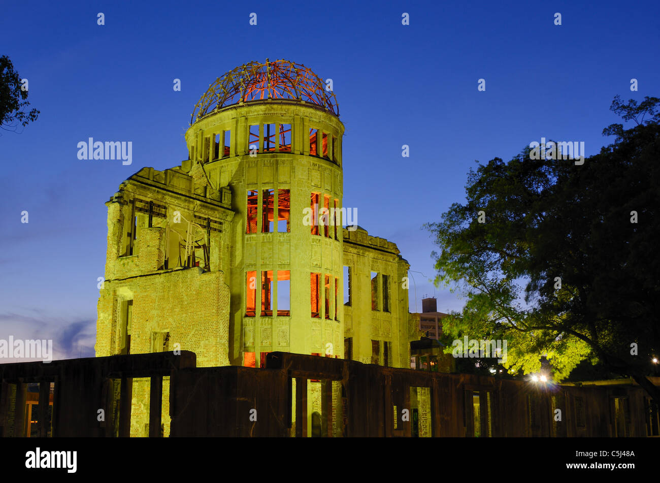 Hiroshima, à l'Atomic Dome. Banque D'Images