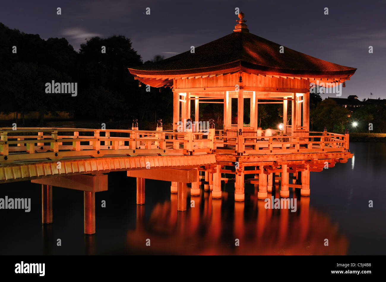 Ukimido Pavilion à Nara, au Japon. Banque D'Images