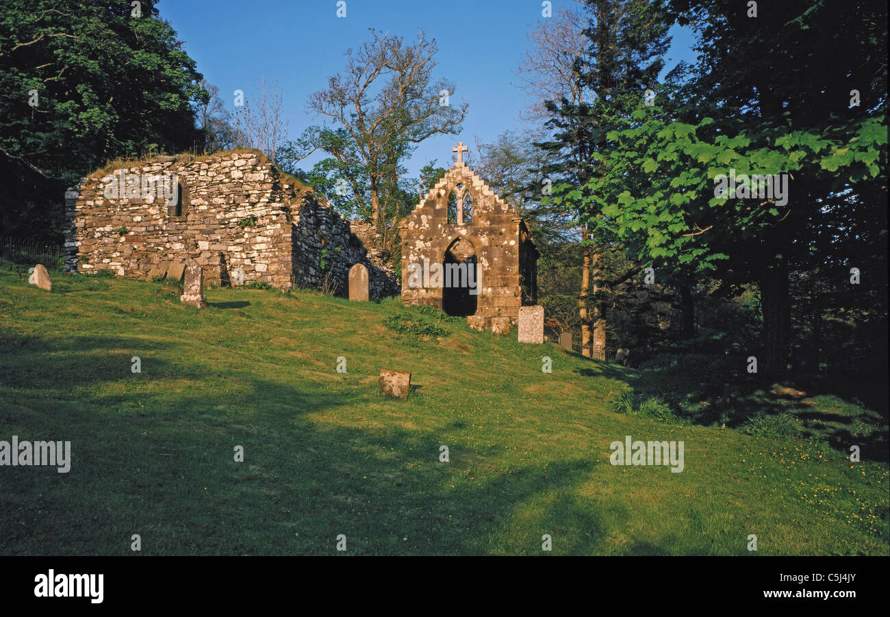 Chapelle privée et au cimetière de l'île de Raasay House, Raasay, Hébrides intérieures, les Highlands écossais, au Royaume-Uni. Banque D'Images