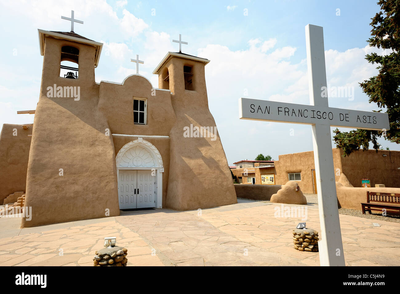Église Saint François, Ranchos de Taos, New Mexico, USA Banque D'Images