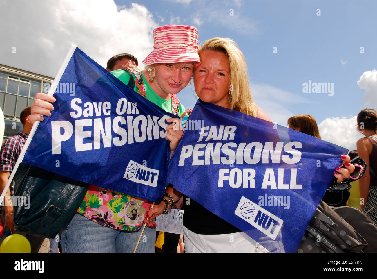 Union nationale des enseignants suppression lors de protestation contre les coupes dans le secteur public, Southampton, Hampshire, Royaume-Uni. 30 juin 2011. Banque D'Images