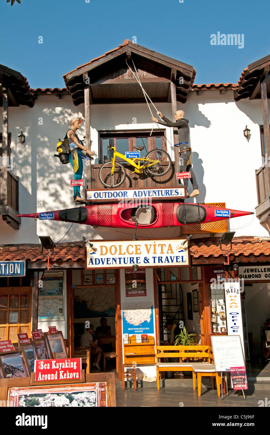 Kas Turquie turc port port bateau bateau voyage aventure canoe Banque D'Images