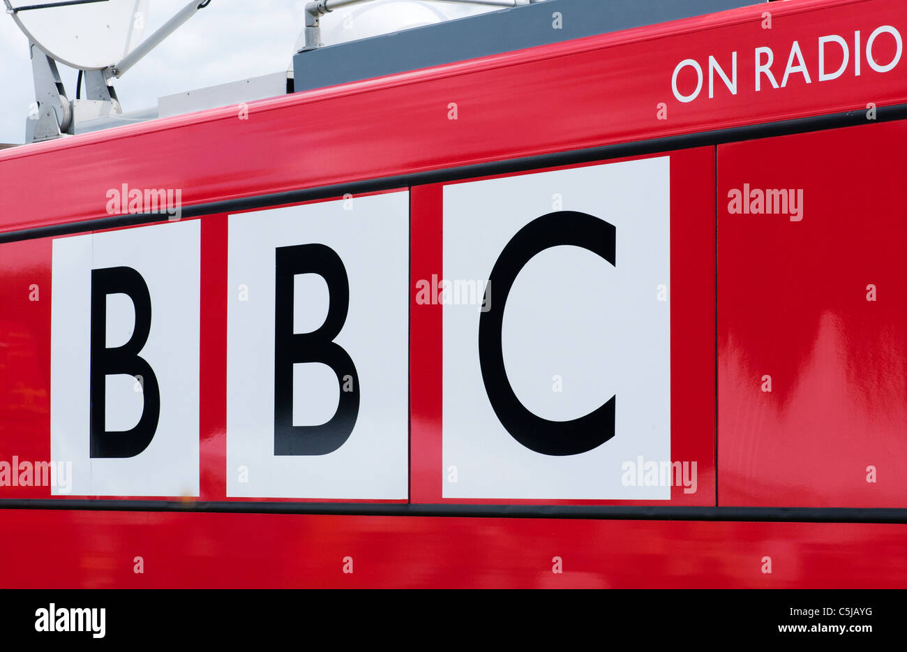 Logo bus radio BBC Banque D'Images