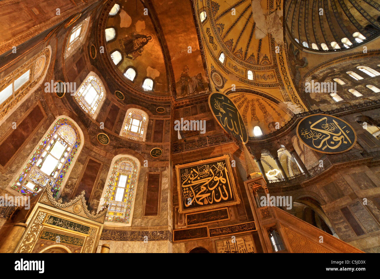 Abside et mihrab du musée Sainte-Sophie, Istanbul, Turquie Banque D'Images