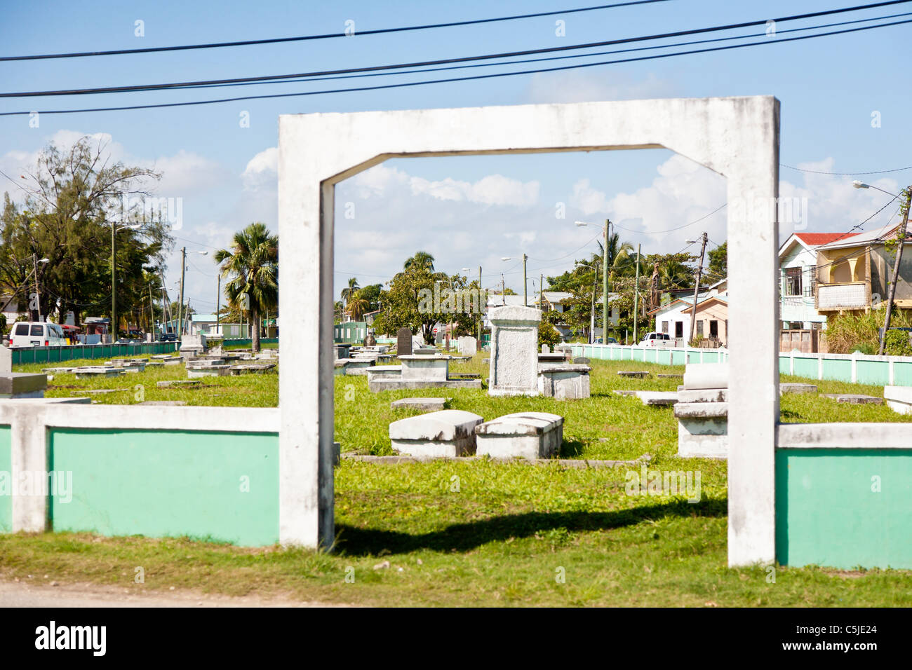 Yarborough cimetière à Belize City, Belize Banque D'Images