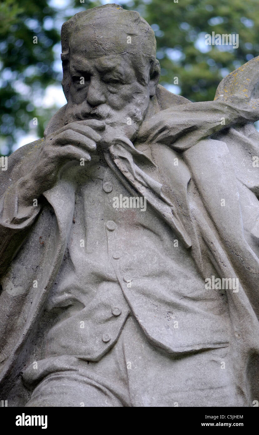 Statue de Victor Hugo. St Peter Port, Guernsey, Channel Islands. Banque D'Images