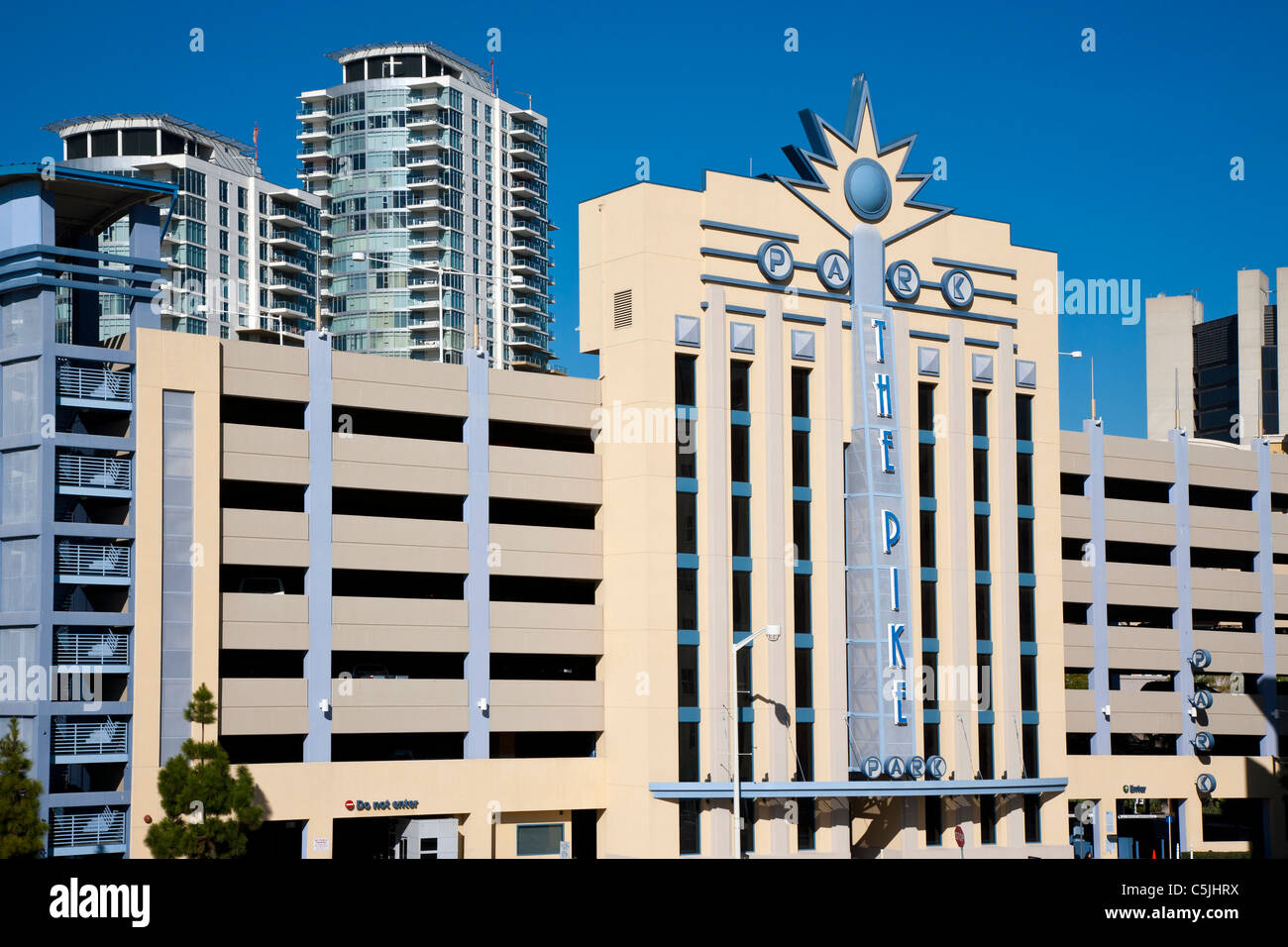 Le brochet, le centre commercial Ocean Boulevard, Long Beach, Californie, USA Banque D'Images