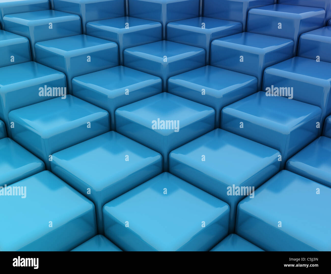 Abstract cubes bleus background Banque D'Images