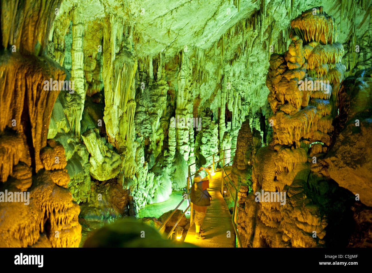 À l'intérieur de la grotte Dikti, île de Crète, Grèce Banque D'Images