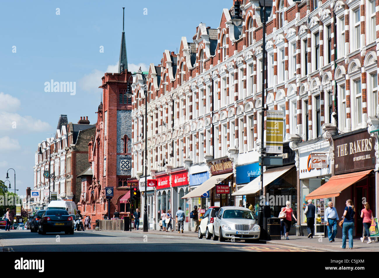 Muswell Hill Broadway, Londres, Royaume-Uni Banque D'Images