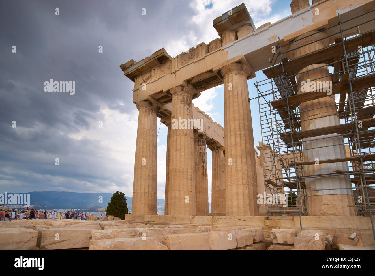 Athènes - l'Acropole, le Parthénon temple, Grèce Banque D'Images