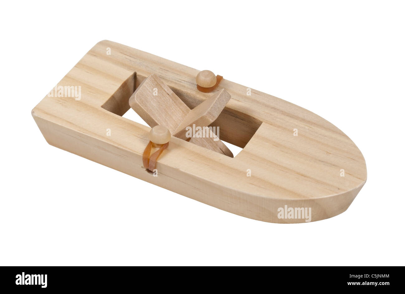 Bateau à aubes en bois Rubberband powered - chemin inclus Banque D'Images
