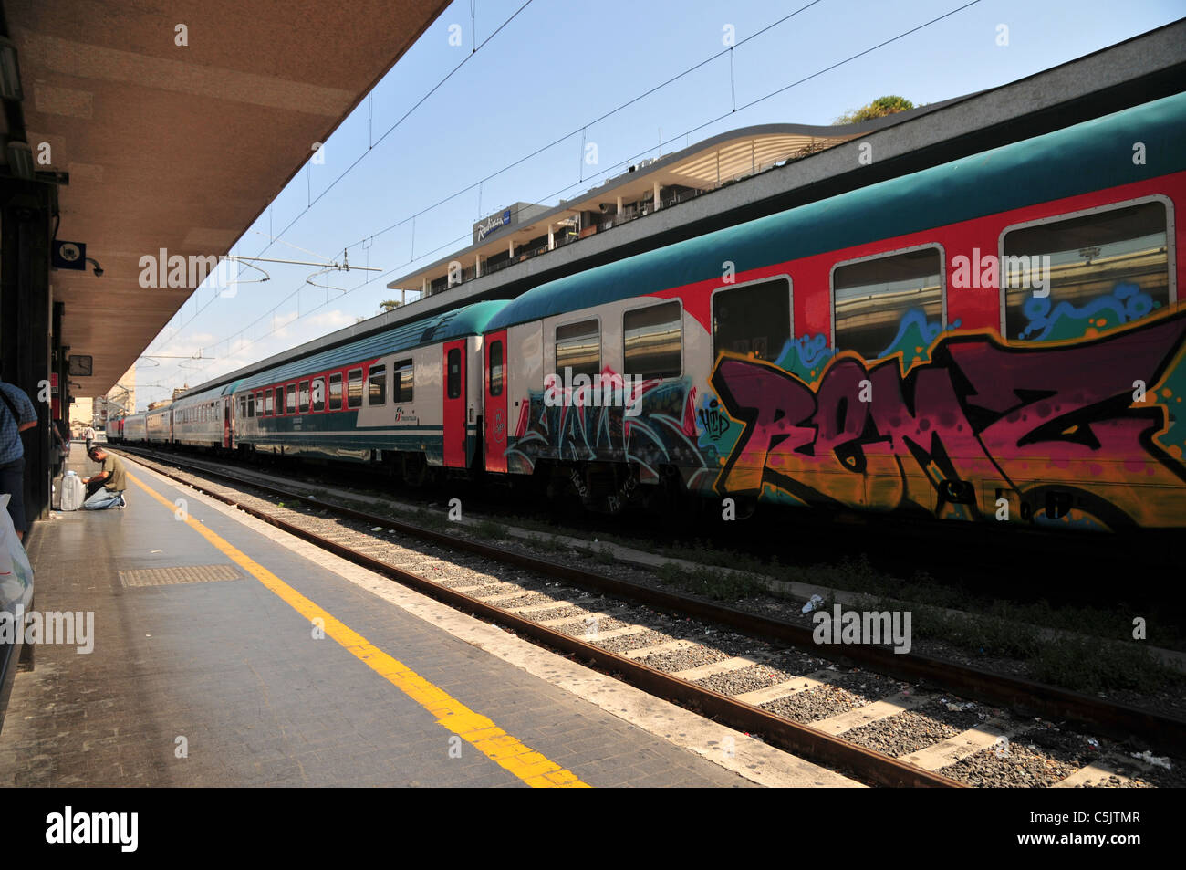 Rome, Italie la gare Tiburtina. Banque D'Images