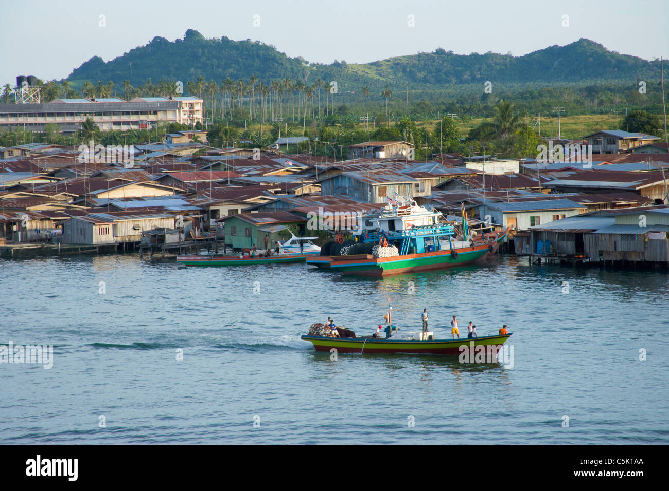 Semporna village, Sabah, Bornéo, Malaisie Banque D'Images