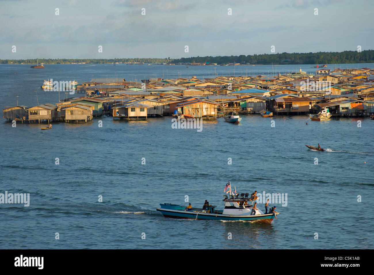 Semporna village, Sabah, Bornéo, Malaisie Banque D'Images