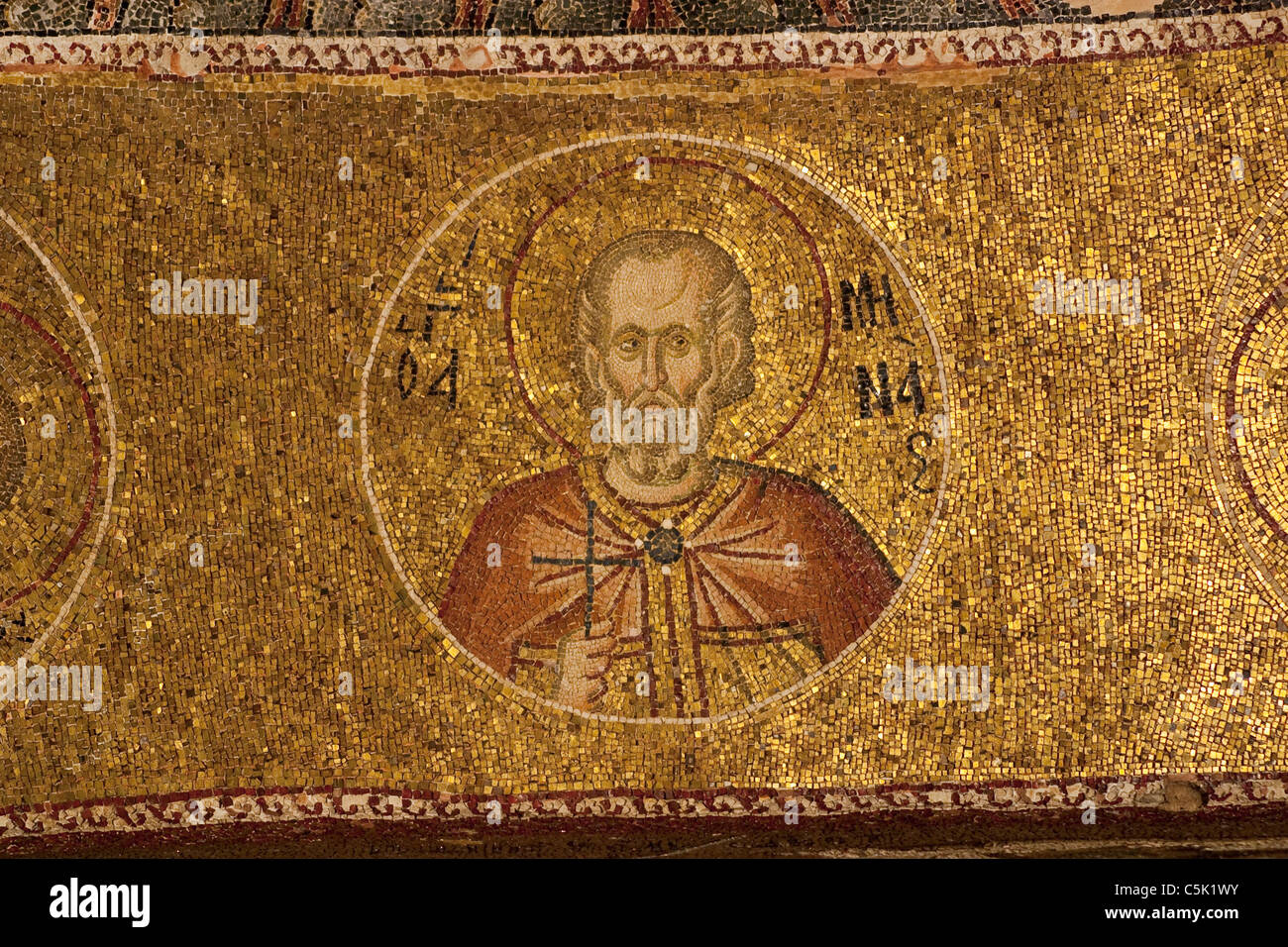 Mosaïque byzantine dans la Chora (Kariye) Musée (Mosquée, Monastère, Église), Istanbul, Turquie Banque D'Images