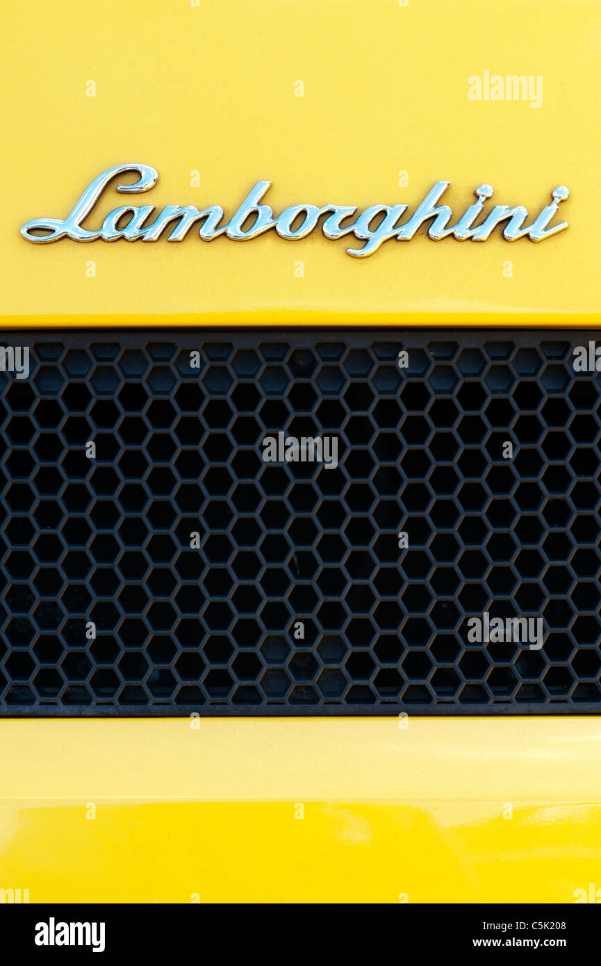 Badge de Lamborghini. L'Italien super voiture Banque D'Images