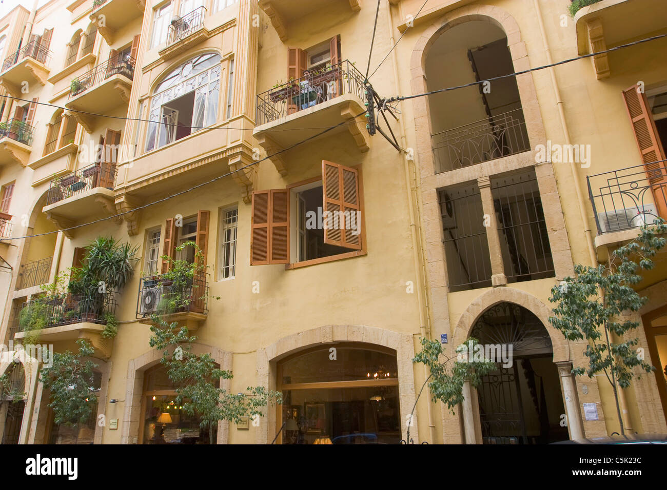 Bâtiment classique ancien, Beyrouth, Liban Banque D'Images