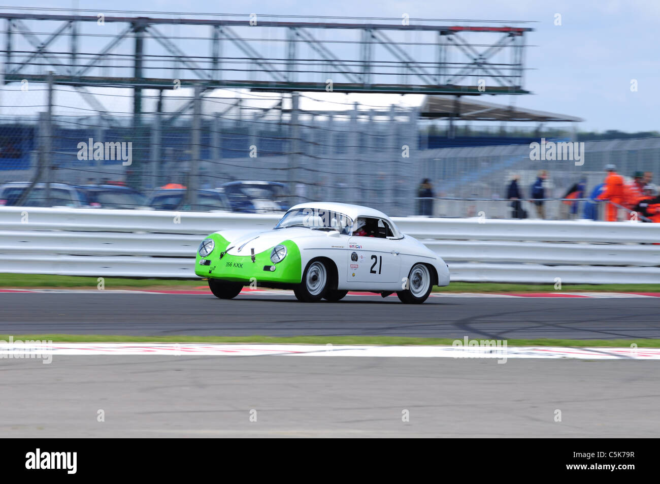 Lee Maxted Page & Richard Frankel - 1955 Porsche Speedster - Pré A Silverstone Classic Banque D'Images